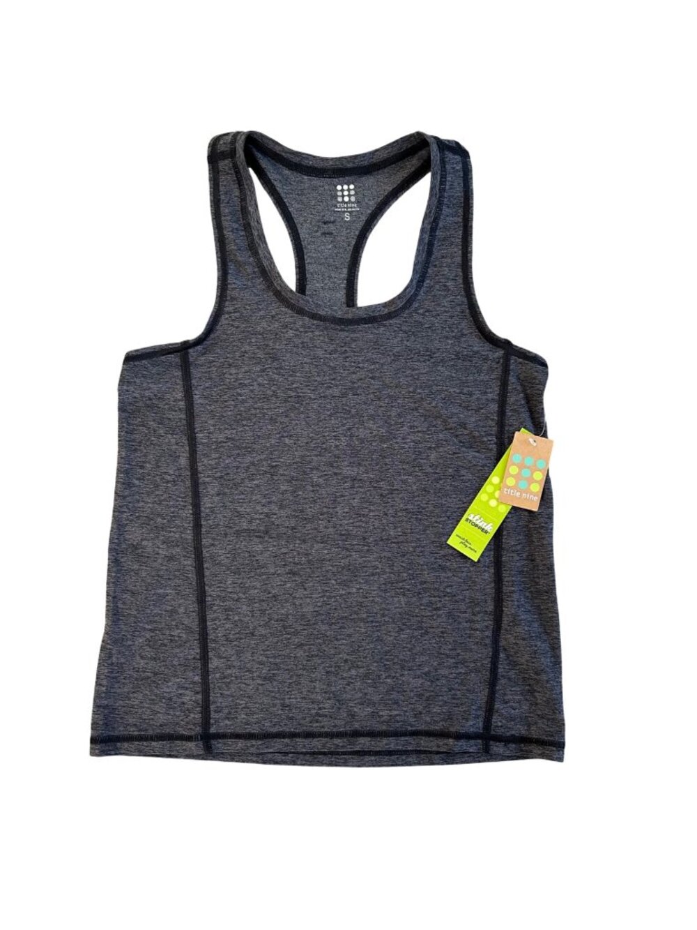 Title Nine Women's Sz Small Gray Racerback Tank Top Technology Lightweight